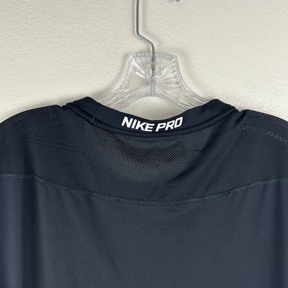 Nike Pro Men's Tank Top Size XL Black Mesh Shoulders Athletic Workout Gym - Picture 4 of 6